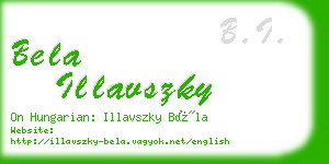 bela illavszky business card